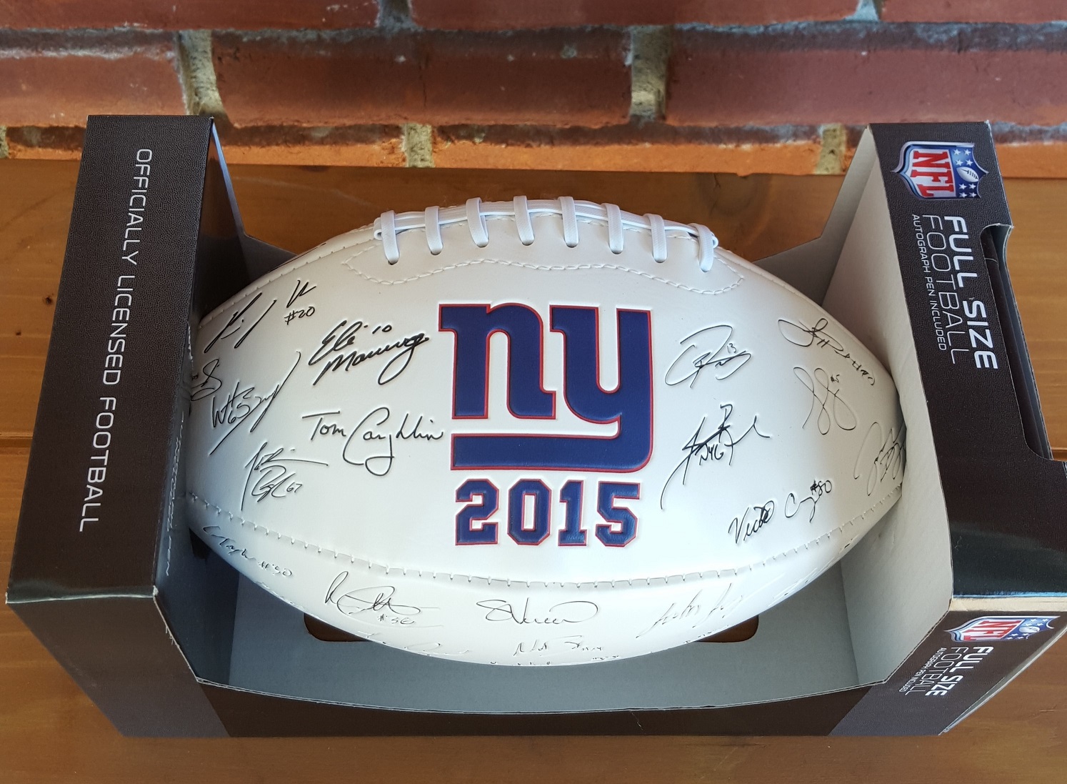 NY Giants Autographed Football